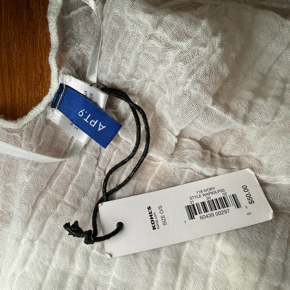 Apt. 9 Ivory Open-Front Textured Kimono - Picture 5 of 5